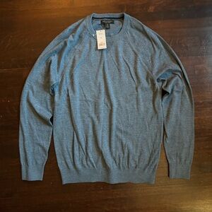 Banana Republic Men's Heather Blue Crewneck Sweater